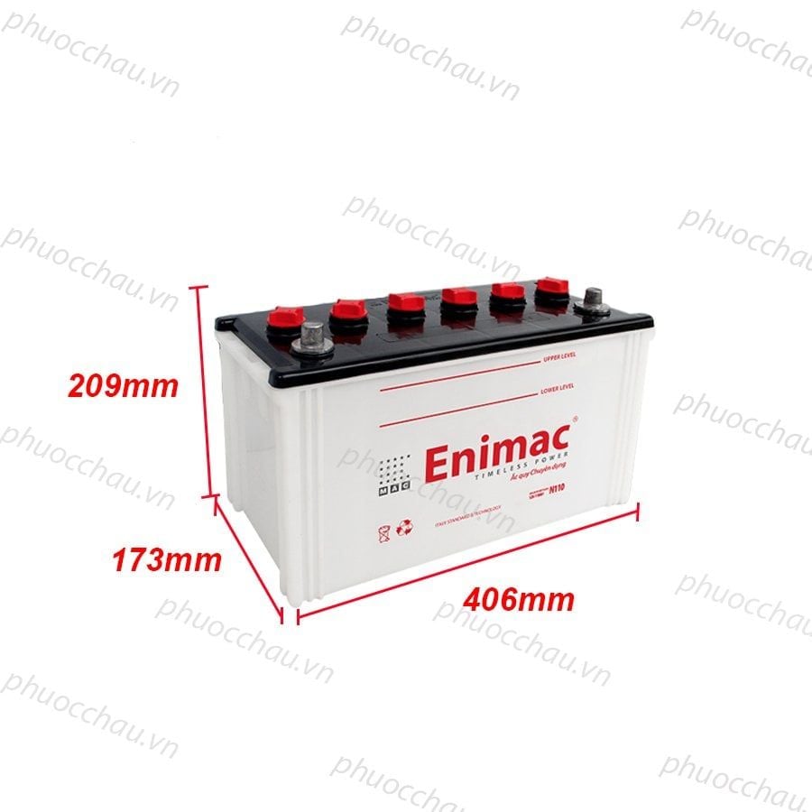 Bình Ắc Quy Xe Tải, Xe Ô Tô 12V-110Ah, Ắc Quy ENIMAC N110P