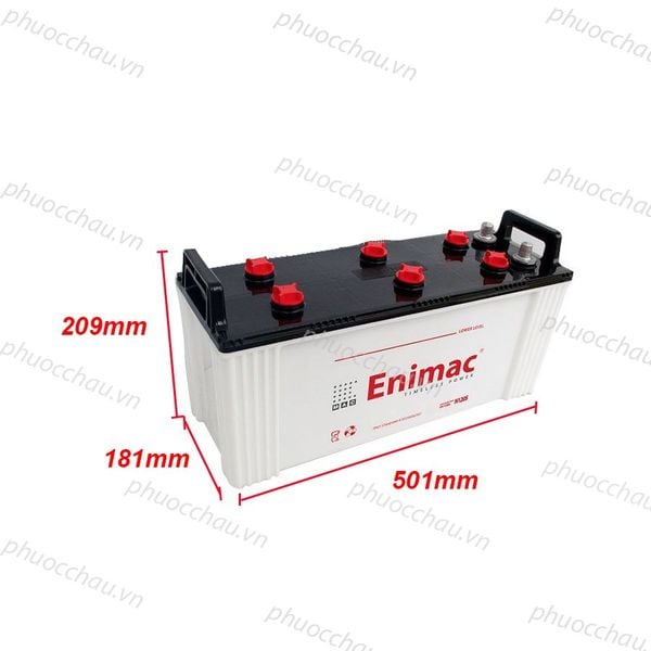 Bình ắc quy Enimac N120S 12V-110Ah kích thước dài 501mm rộng 181mm cao 209mm
