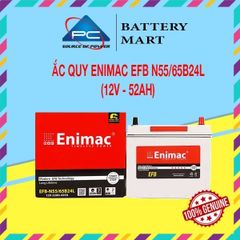Bình Ắc Quy ENIMAC EFB N55/65B24L (12V-52AH)