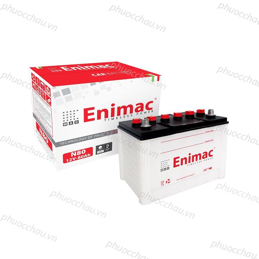 Bình Ắc Quy ENIMAC N80 (12V-80Ah)