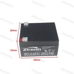 Ắc Quy 24V Vuông Zebra NP1.2-24(F) 24V-1.2AH