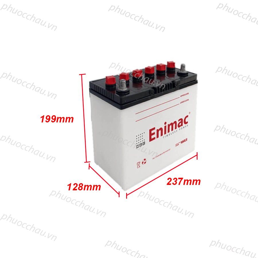 Bình Ắc Quy ENIMAC NS60 L/R (S) (12V-45Ah)