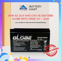 Bình Ắc Quy Khô Globe WP12-12 12V12AH, dùng cho loa kéo, bình phun thuốc, ups, xe đạp điện