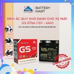 Bình ắc quy khô cho xe máy Dream, Wave, Future, Sirius, Jupiter, Taurus, Mio GS GT6A (12V - 6AH)