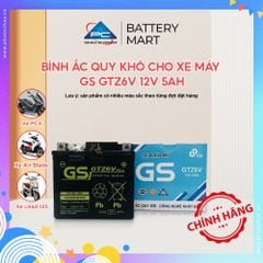 Ắc quy GS khô GTZ6V PCX Vision Lead125, Sh Việt Airblade 125 Winner acquy shvn vn Air Blade ab 125 MF 5A 5ah