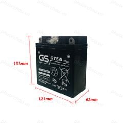 Bình ắc quy khô GS GT5A 12V-5Ah cho xe máy Dream, Wave, Future, Sirius, Jupiter, Taurus, Mio