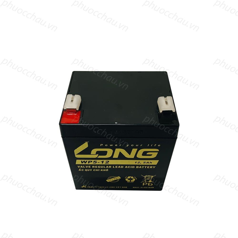 Ắc Quy Long 12V-5Ah WP5-12 - Chuyên Dùng Cho Nguồn Dự Phòng (UPS, Inverter, ...)