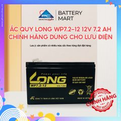 Ắc Quy LONG WP7.2-12 12V 7.2 AH Chính Hãng Dùng Cho Lưu Điện Cửa Cuốn, UPS, Bình Thuốc Sâu