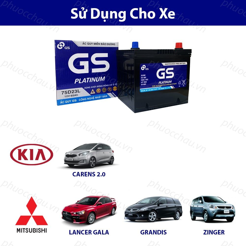 Ắc Quy GS MF 75D23L (12V-65AH)