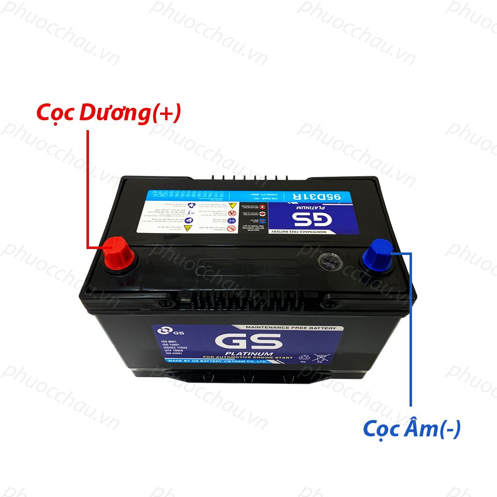 Ắc Quy GS MF 95D31R (12V-80AH)