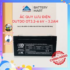 Ắc quy lưu điện Outdo OT3.2-6 6V - 3.2AH dùng cho cân điện tử, đồ chơi trẻ em