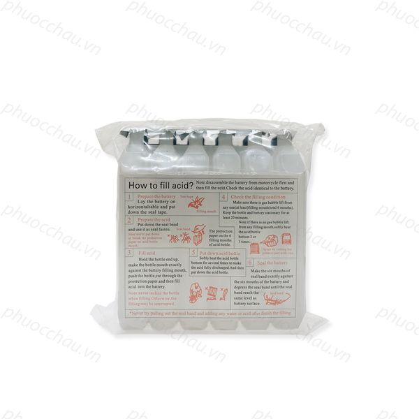 Bình ắc quy xe moto OUTDO UTX16-BS 12V 14Ah kèm túi dung dịch axit và hướng dẫn cách châm nước How to fill acid