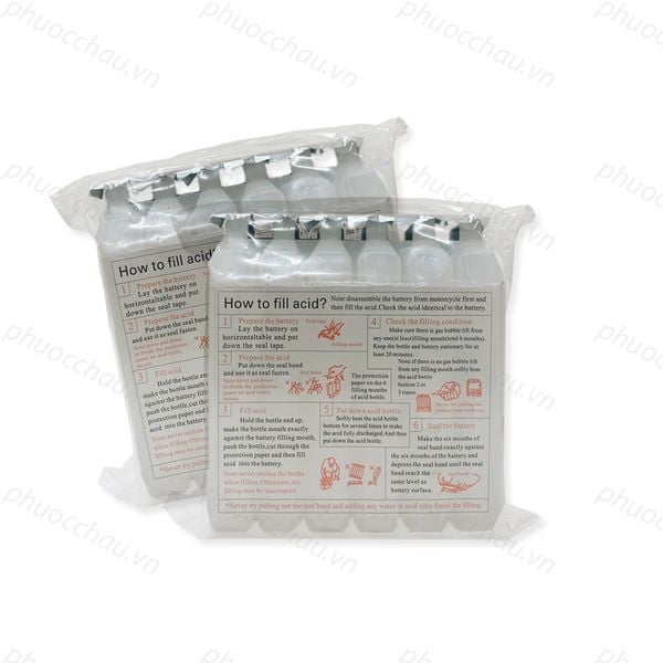 Bình ắc quy Outdo UTX30L-BS 12V 28Ah kèm 6 bình axit và hướng dẫn How to fill acid