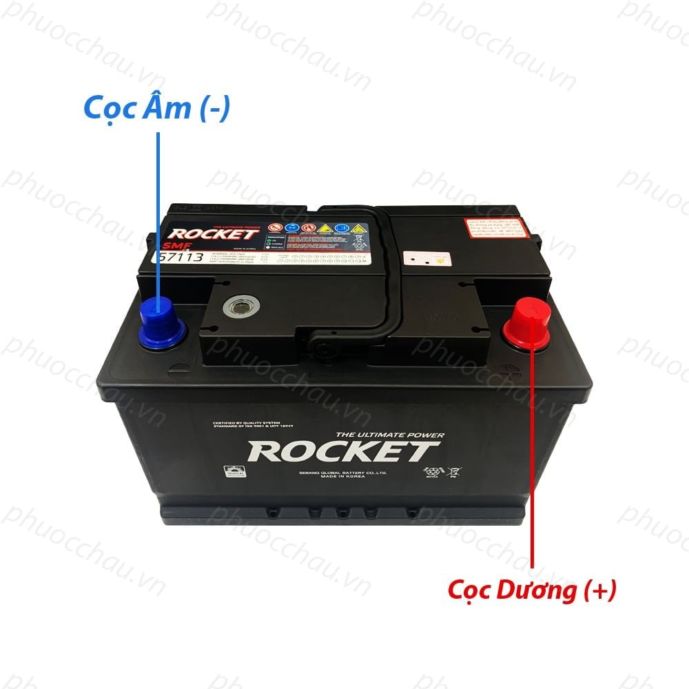 Ắc Quy ROCKET SMF 57113 (12V-71Ah)