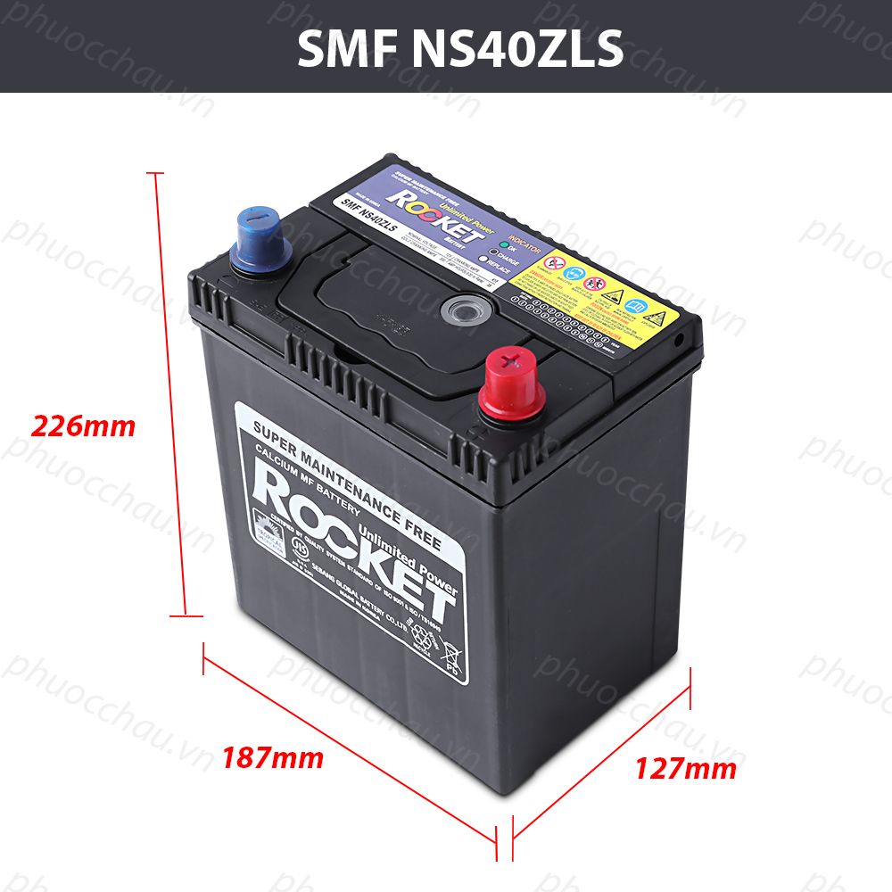 Ắc Quy ROCKET SMF NS40ZL/ZLS (12V-35Ah)