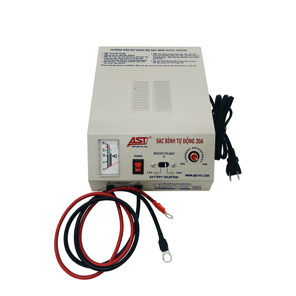 Sạc Ắc Quy Tự Động AST 20A (12V-24V)