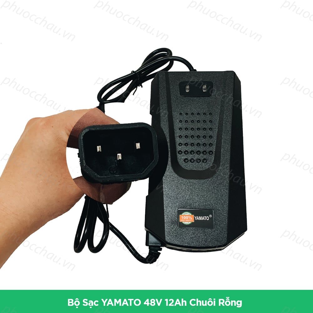 Sạc Xe Đạp Điện YAMATO Tự Ngắt Dùng Để Sạc Xe Điện, Sạc Xe Máy Điện 48V 12ah, 48V 20ah, Đủ Các Loại Chân Sạc