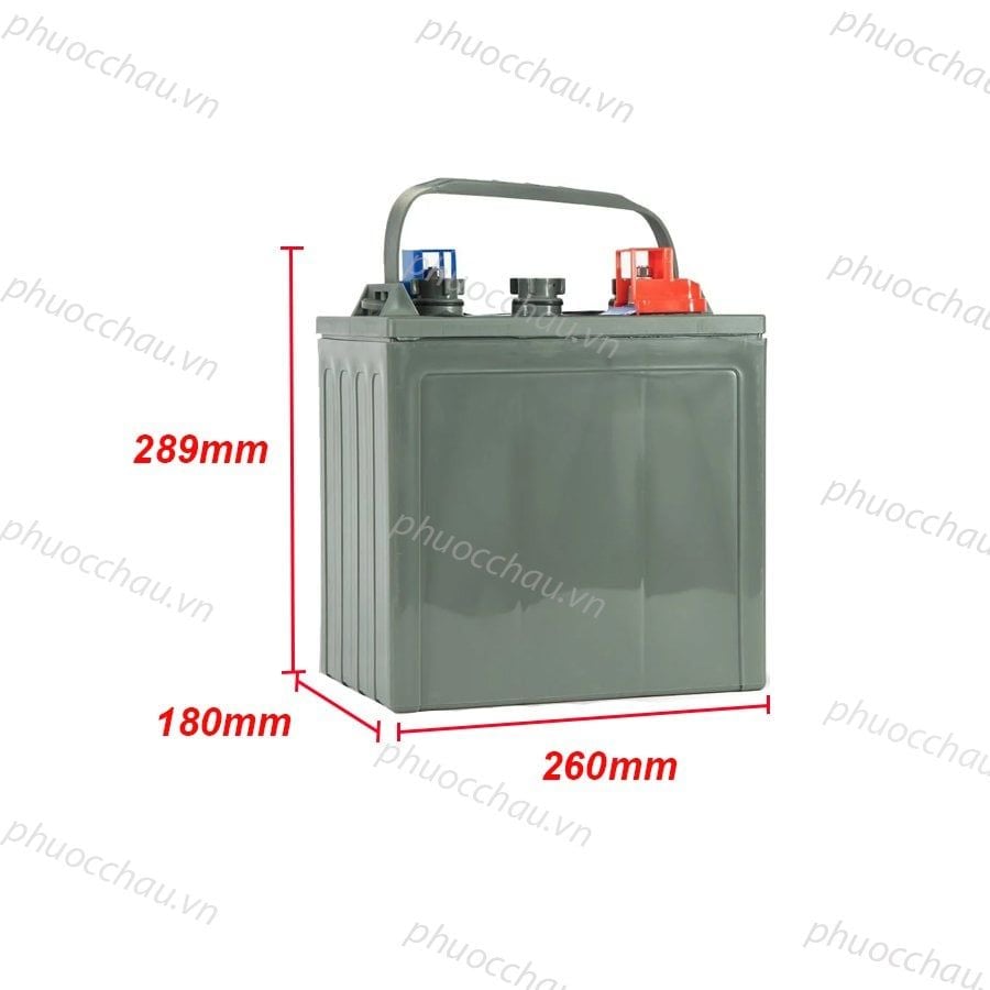 Ắc Quy Xe Điện PINACO PL 6-260 6V-260Ah, acquy dùng cho xe golf, xe điện