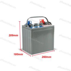 Ắc Quy Xe Điện PINACO PL 8-190  8V-190Ah, acquy dùng cho xe golf, xe điện