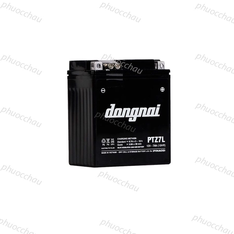 Ắc Quy Đồng Nai PTZ7L 12V-7Ah cho xe máy SH Ý, Vespa, Piaggio, Lead cũ