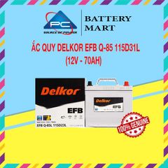 Ắc Quy Delkor EFB Q85/95D23L 12V-65Ah | Q85/115D23L 12V-70Ah