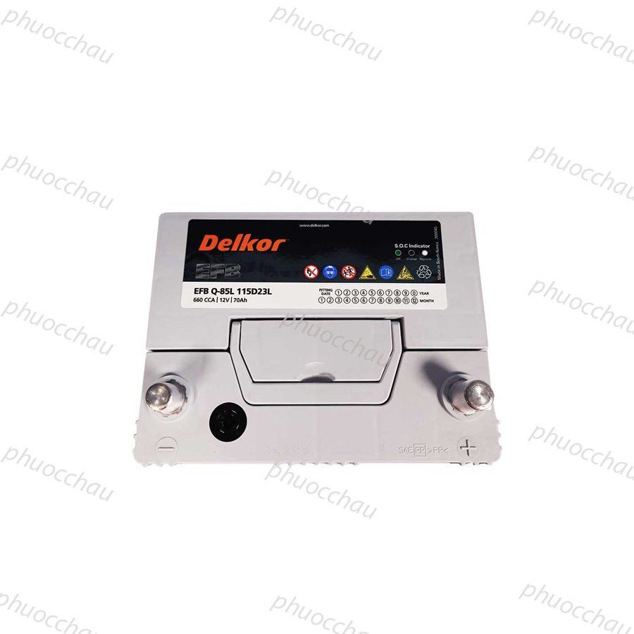 Ắc Quy Delkor EFB Q85/95D23L 12V-65Ah | Q85/115D23L 12V-70Ah