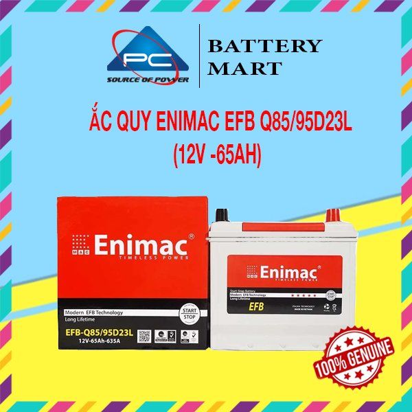 Bình Ắc Quy ENIMAC EFB Q85/95D23L (12V-65AH)