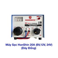 Máy Sạc Ắc Quy HanShin Tăng Giảm 20A (6V, 12V, 24V, Dây Nhôm & Dây Đồng)