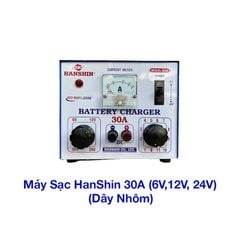 Máy Sạc Ắc Quy HanShin Tăng Giảm 30A (6V, 12V, 24V, Dây Nhôm & Dây Đồng)