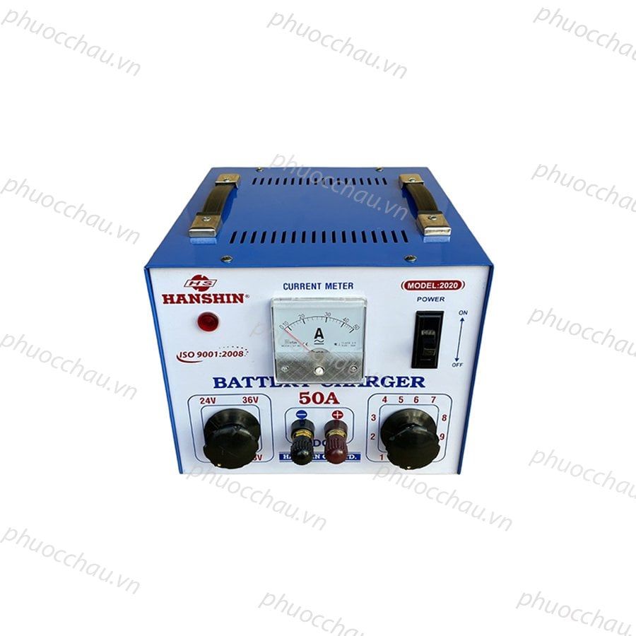 Máy Sạc Ắc Quy HanShin Tăng Giảm 50A (12V, 24V, 36V, 48V, Dây Nhôm & Dây Đồng)