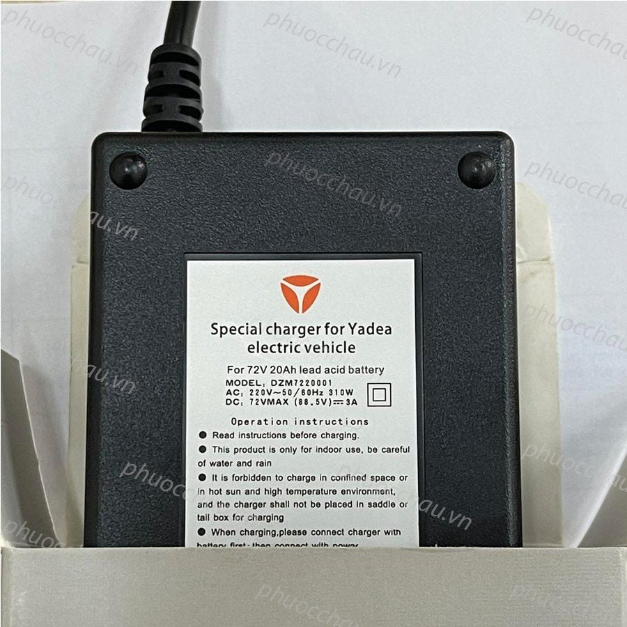 Sạc Xe Điện 72V-3A/4A/6A - Phụ Kiện Chính Hãng Cho Xe Điện Yadea