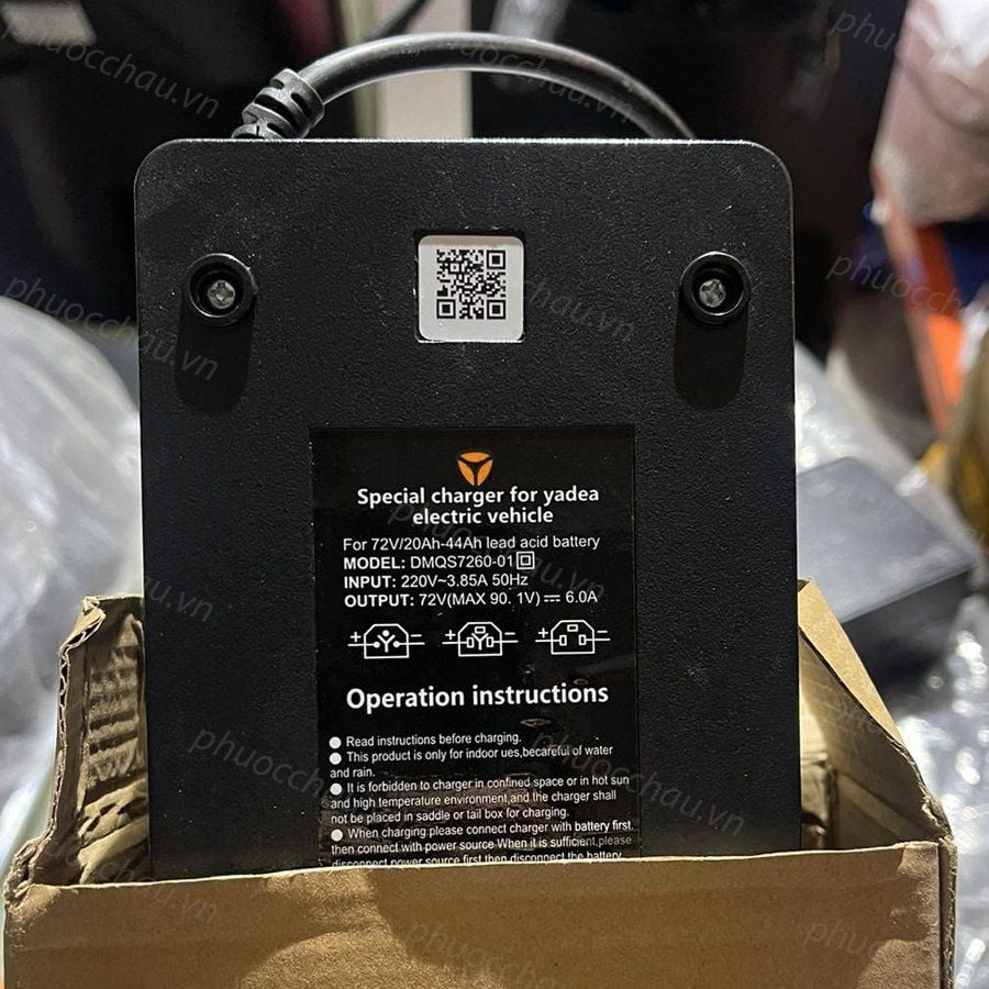 Sạc Xe Điện 72V-3A/4A/6A - Phụ Kiện Chính Hãng Cho Xe Điện Yadea