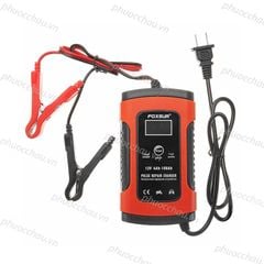 Bộ Sạc Acquy, Máy Sạc Ắc Quy FOXSUR 12V 5A Kèm Phục Hồi Bình, Sạc Bình Acquy, Tự Ngắt Khi Đầy, Khử Sunfat