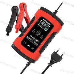Bộ Sạc Acquy, Máy Sạc Ắc Quy FOXSUR 12V 5A Kèm Phục Hồi Bình, Sạc Bình Acquy, Tự Ngắt Khi Đầy, Khử Sunfat