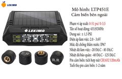 Cảm Biến Áp Suất Lốp Ô Tô LEKIMA LTP451E, TPMS Van Ngoài