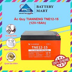 Ắc Quy Xe Đạp Điện Thiên Năng TIANNENG TNE12-15 12V-15AH, acquy dùng cho Loa Kéo, Năng Lượng Mặt Trời