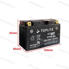 Ắc quy xe moto Toplite YT7B-BS 12V - 6.5AH, dùng cho Ducati, Triumph, Yamaha, Suzuki, Kawasaki, KTM,...