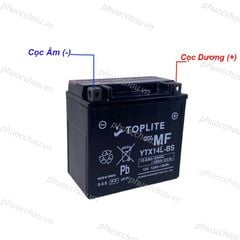 Ắc quy xe moto Toplite YTX14-BS/ YTX14L-BS 12V - 12AH, dùng cho  Harley Davidson, Ducati, Honda, BMW, Piaggio, Kawasaki,...