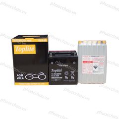 Ắc quy xe moto Toplite YTX16-BS 12V - 14AH, dùng cho Harley Davidson, Ducati, Honda, BMW, Piaggio, Kawasaki,...