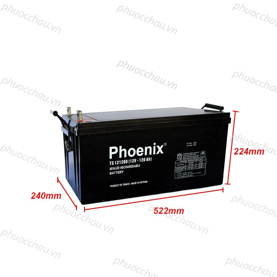 Bình Ắc Quy Khô PHOENIX TS121200 12V-120AH