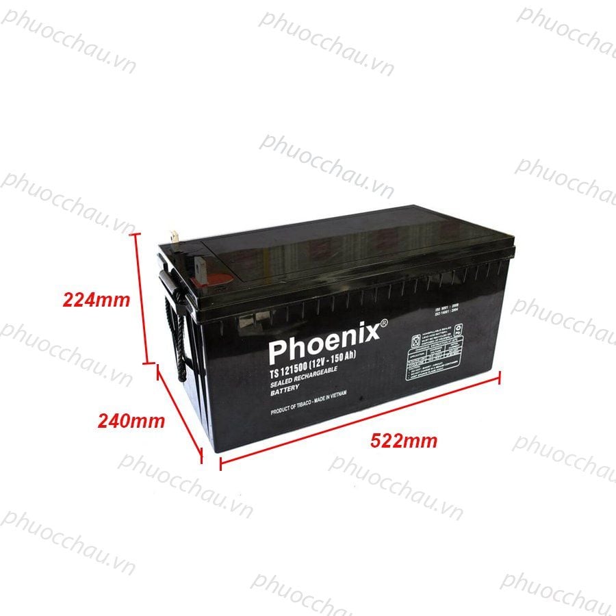 Bình Ắc Quy Khô PHOENIX TS121500 12V-150AH