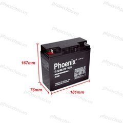 Bình Ắc Quy Khô PHOENIX TS12180 12V-18AH Dùng Cho UPS, Loa Kéo, Bình Phun Thuốc Sâu, Cửa Cuốn