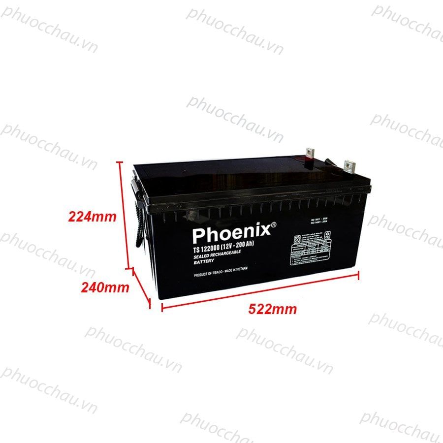 Bình Ắc Quy Khô PHOENIX TS122000 12V-200AH
