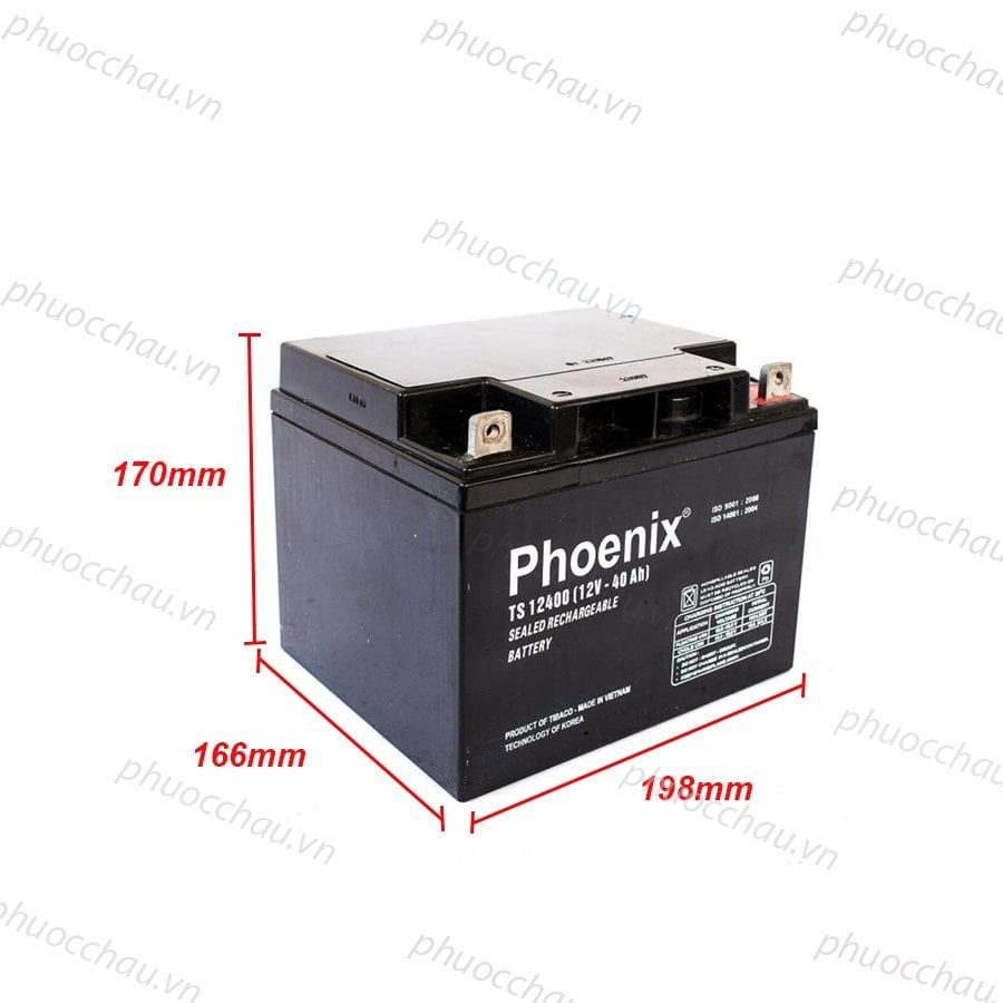 Bình Ắc Quy Khô PHOENIX TS12400 12V-40AH