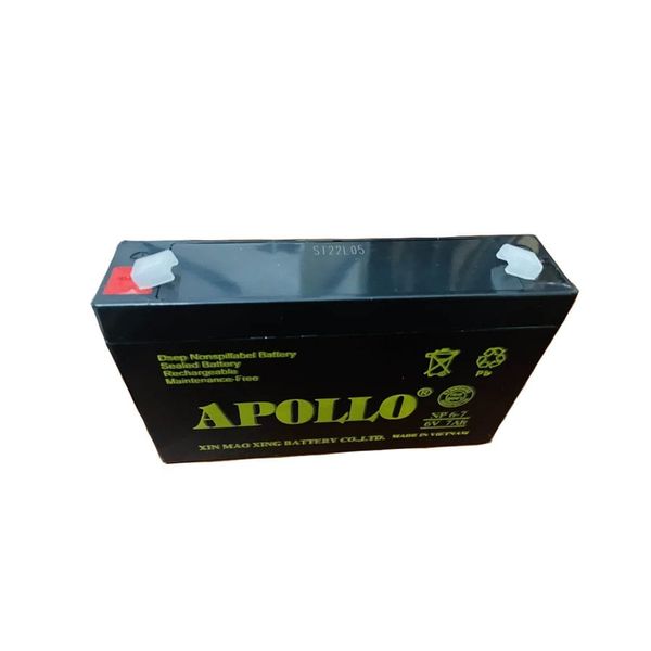 Ắc Quy Apollo NP6-7  6V-7AH, dùng cho xe điện trẻ em ,đèn khẩn cấp, quạt sạc