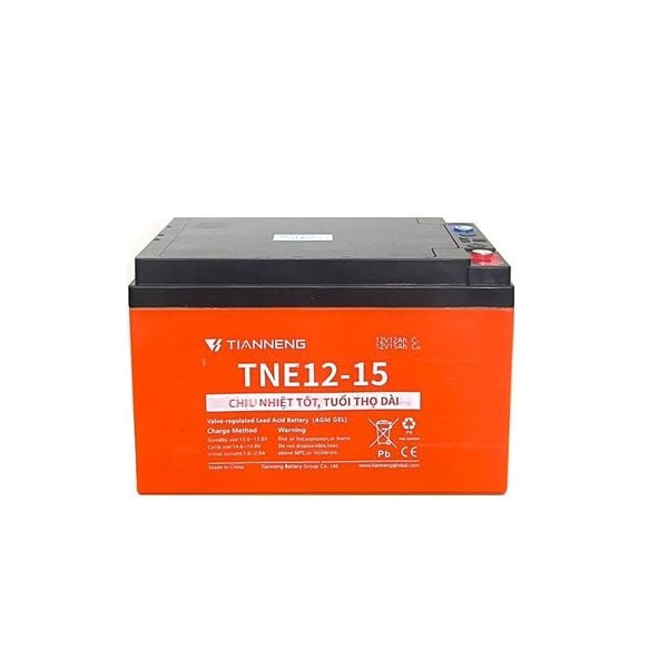 Ắc Quy Xe Đạp Điện Thiên Năng TIANNENG TNE12-15 12V-15AH, acquy dùng cho Loa Kéo, Năng Lượng Mặt Trời