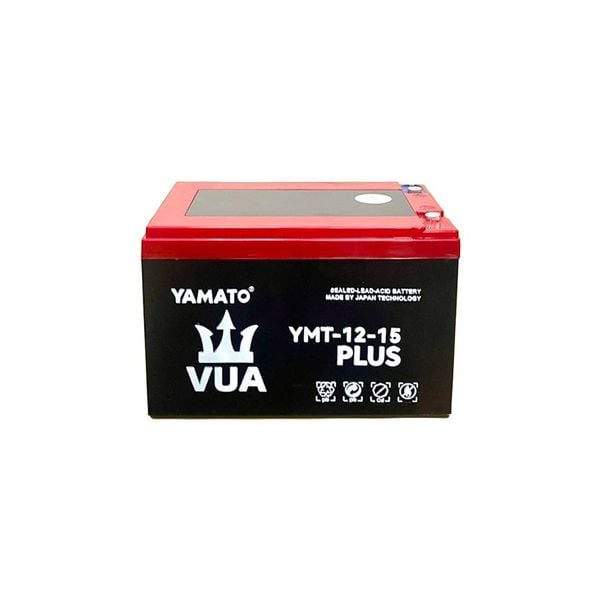 Ắc Quy Xe Đạp Điện YAMATO YMT-12-15 12V-15AH, acquy dùng cho Loa Kéo, Năng Lượng Mặt Trời