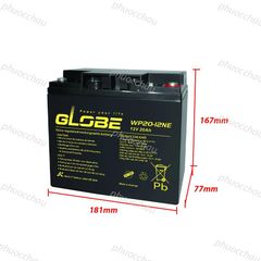 Bình Ắc Quy Khô GLOBE WP20-12IE | WP20-12NE 12V - 20Ah, ắc quy dùng cho loa kéo, lưu điện