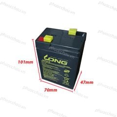Ắc Quy LONG WP5-6 6V-5AH Bình ắc quy khô 6V cho xe điện trẻ em ,đèn khẩn cấp,quạt sạc