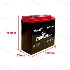 Ắc Quy Xe Máy Điện YAMATO 6-FM-30 12V-30AH, acquy dùng cho Loa Kéo, Năng Lượng Mặt Trời